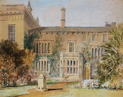 Farnley Hall, east front, 1815; watercolour